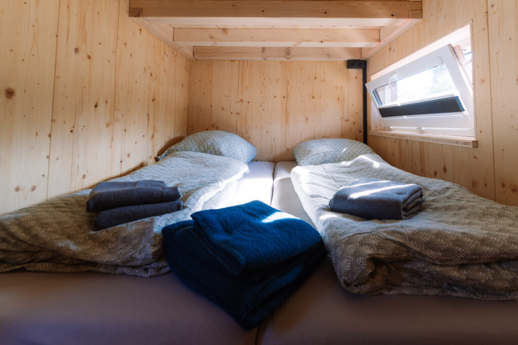 Tinyhouse 14 Bett im Tinyhouse