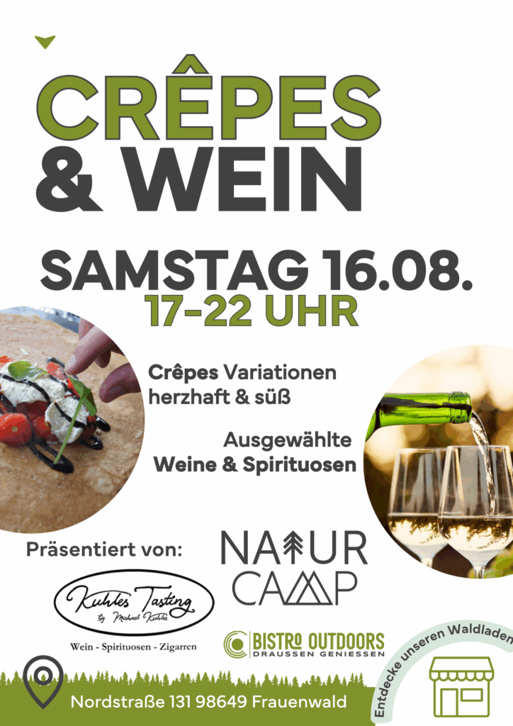 crepes und Wein Veranstaltung