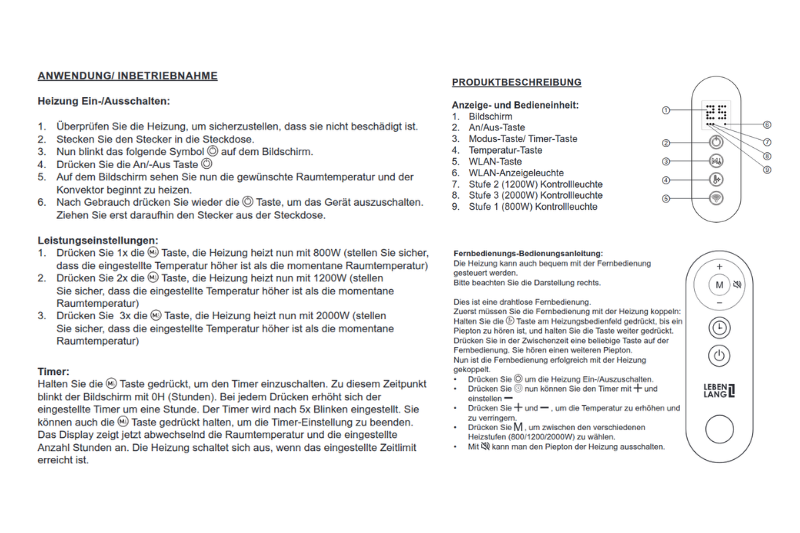 Tinyhouse 5 Bedienungsanleitung HeizungWohnraum 1