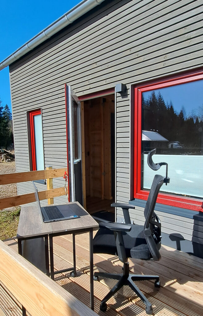 Terrasse schreibtisch