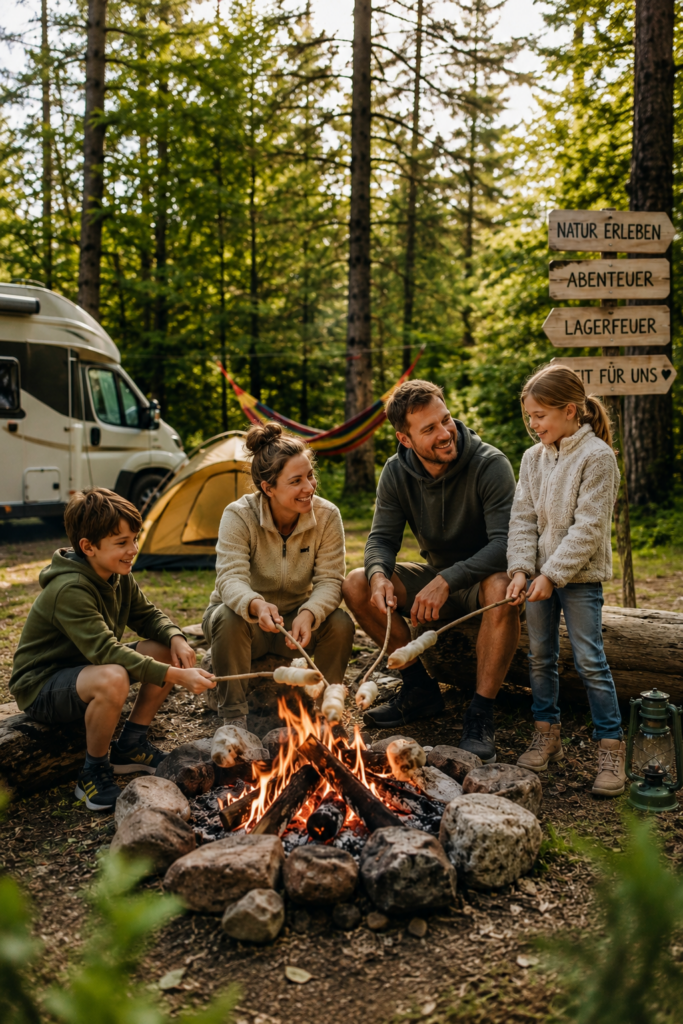 Wochenprogramm für Familien 5 Familie Lagerfeuer Naturcamp